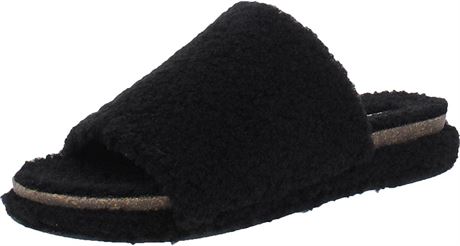 Lucky Brand: Faux Lamb Shearling Shoes - Women - Black - Size 8.5