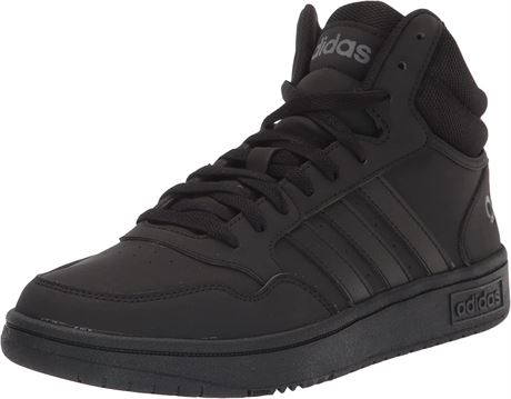 Adidas: Hoops 2.0 Mid Shoes - Men - Black - Size 10