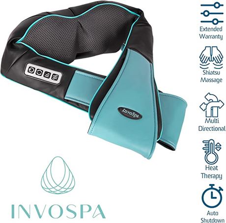 InvoSpa Shiatsu Back Shoulder and Neck Massager with Heat