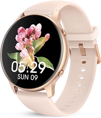 NiUFFiT Round Face Smart Watch Fitness Tracker