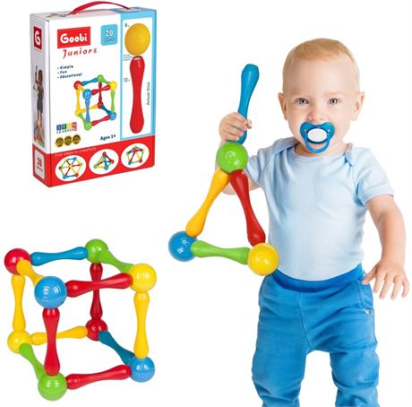 Goobi 20 Piece Construction Set Large Building Blocks Developmental Play Sticks