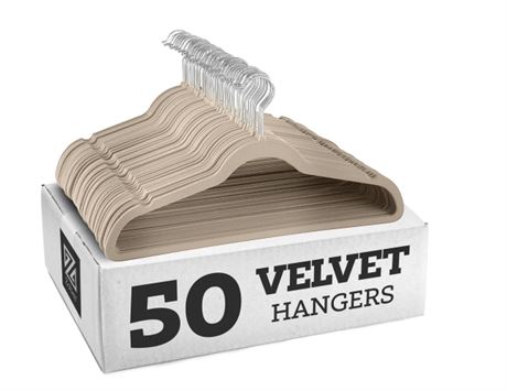 Ivory 50-Pack Standard Adult Clothes Hanger