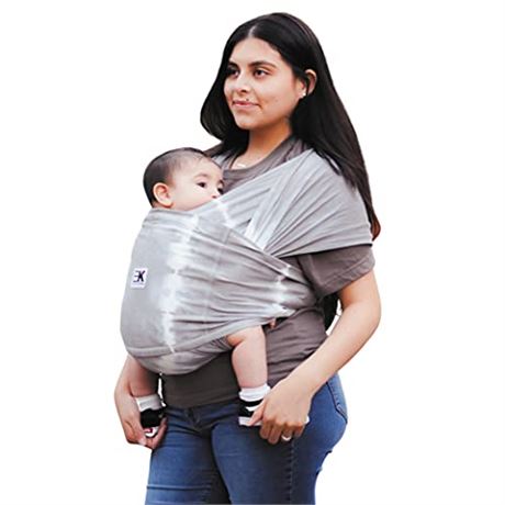 Baby K’tan Print Baby Wrap Carrier, Tie Dye Graphite Grey, XS