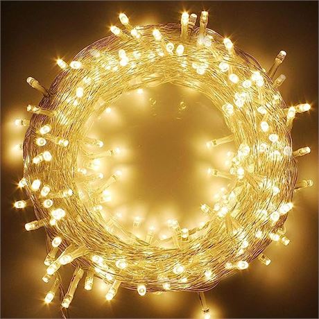 Twinkle Star LED String Lights - Warm White, 66 ft