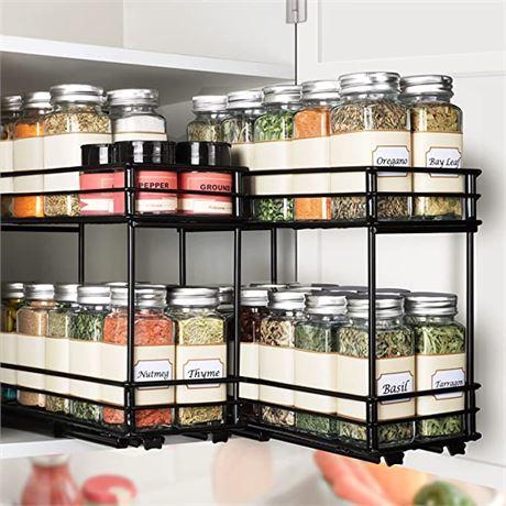 Kitsure Spice Rack Organizer for Cabinet 2 Packs