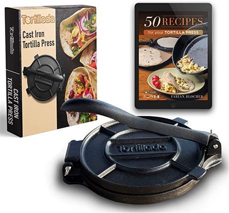 Tortilada 10-Inch Cast Iron Tortilla Press