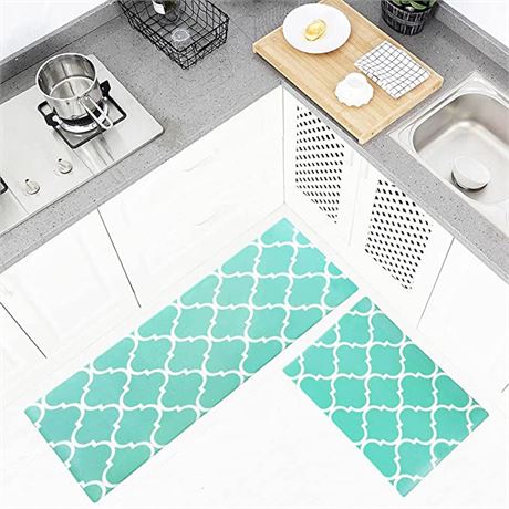 Carvapet 2 Pieces Comfort Anti-Fatigue Kitchen Standing Desk Mat