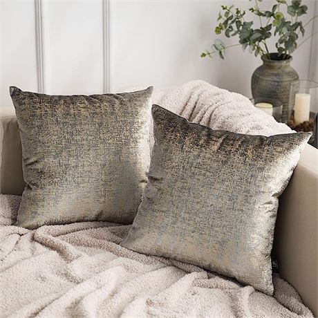 Phantoscope Pack of 2 Sparkling Velvet Decorative Throw Pillow Cover