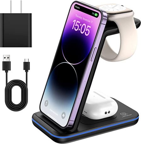 3-In-1 Fast Wireless Charger