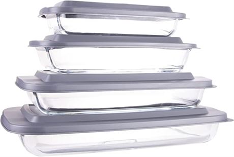 Luvan Glass Bakeware with Lid, 4-Pack