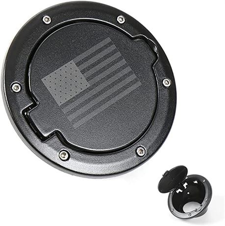 Aluminum Door Gas Cap Tank Cover For Jeep Wrangler USA Flag