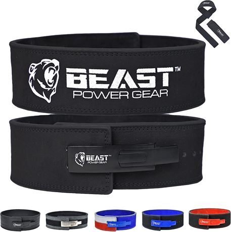 Beast Power Gear Weight Lifting Belt with Lever Buckle Large