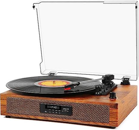 Vintage 6-In-1 Record Player Turntable (TE-2019)