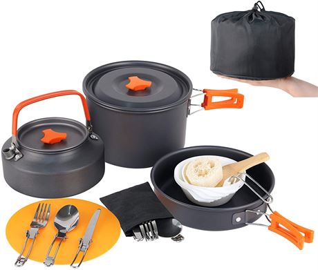 MEETSUN 17 Piece Camping Cookware