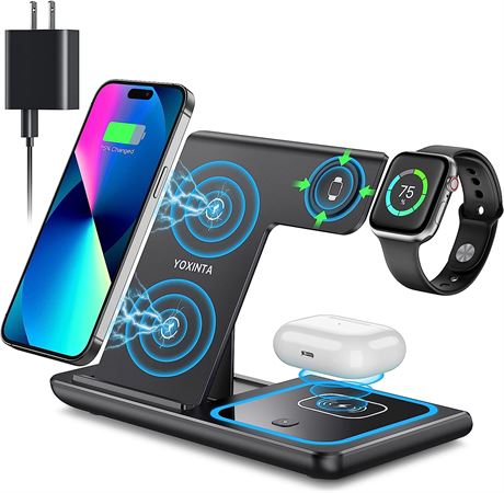 3 in 1 Wireless Charging Station iPhone/Watch 14/13/12/11