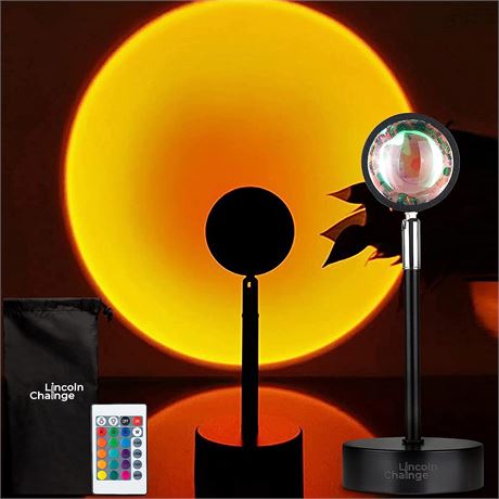 Sunset Lamps Projector Sun Lamp 16 Colors Dimmable and Remote Controlled