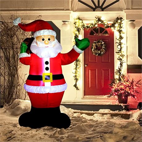 Joiedomi 6ft Waving Santa Claus Inflatable