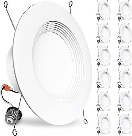 BBOUNDER 12 Pack 5/6 Inch LED Recessed Downlight