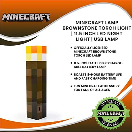 Minecraft Brownstone Light-Up Torch