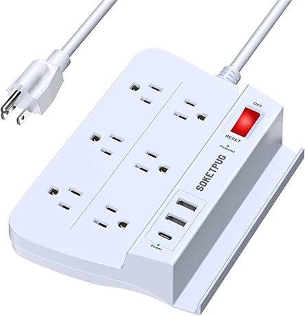 Soketpug Y015-2U-C Power STrip Surge Protector