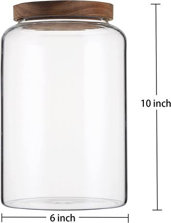 Bekith 1 Gallon Glass Jar with Wooden Airtight Lid,