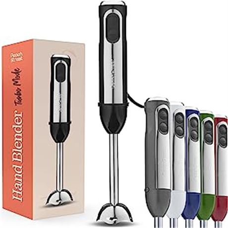 Peach Street Electric Hand Blender with Turbo Mode - Black