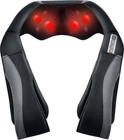 Shiatsu Back Neck and Shoulder Massager / Adjustable Heat and Speed