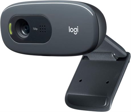 Logitech C270 HD Webcam, 720p PC/Mac/Laptop/Macbook/Tablet - Black