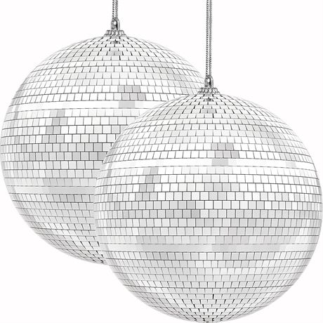 Mirror Disco Ball 7" Inch 2 Pack