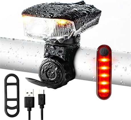 Acmind Ultra Bright USB Rechargeable Bicycle Lights Set