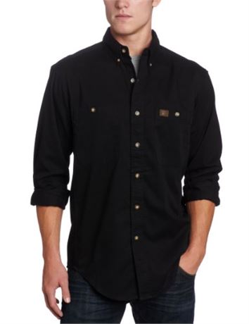 Wrangler Riggs Workwear Men's Logger Shirt,Black,Large/Regular