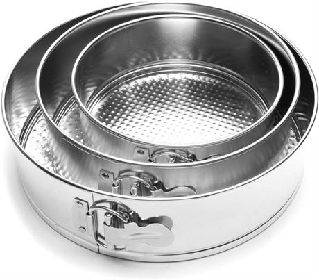 Fox Run Springform Pan Set, Tin-Plated Steel, 3-Piece