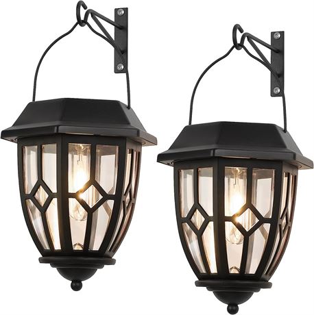 Solar Lantern Outdoor Lights - 2 Pack