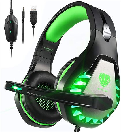 Pacrate Noise Cancelling Gaming Headset w/Microphone