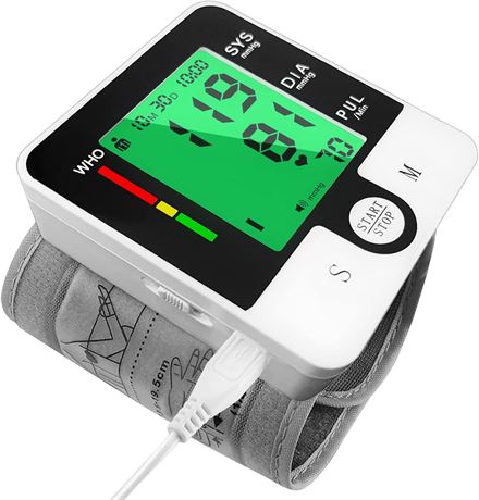 Wrist Blood Pressure Monitor, Automatic Digital Home BP Monitor Cuff