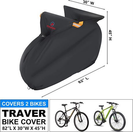 Bike Cover, for Transportation Outdoor & Inside Storage for 2 Bike