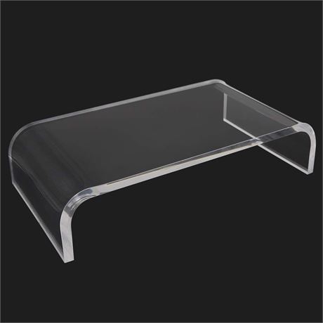 Clear Acrylic Computer Monitor Stand Holder, Heavy Duty Monitor Riser