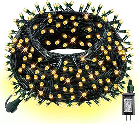 Dazzle Bright 300 LED Christmas String Lights, 100 FT 8 Modes,