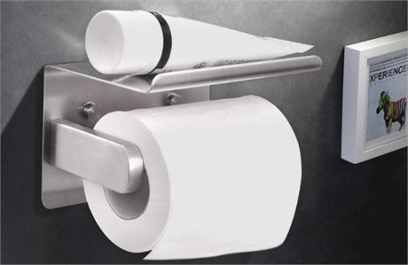 Tindbea Toilet Paper Holder with Shelf