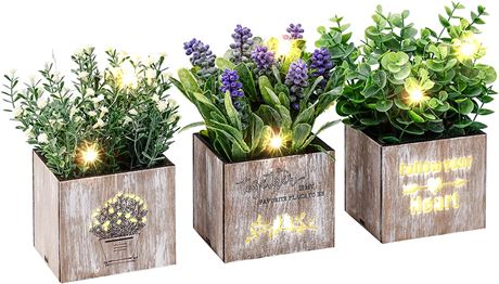 Kinkota Artificial Plants & Flowers with Nightlight