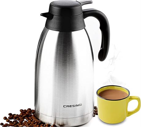 Cresimo 2L Stainless-Steel Thermal Coffee Carafe