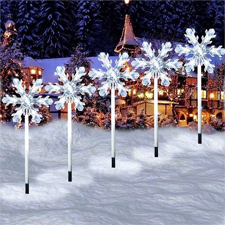 Dazzle Bright Christmas Snowflake Pathway Lights