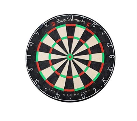 Double Arrows Regulation Steel Tip Dart Board, 18"