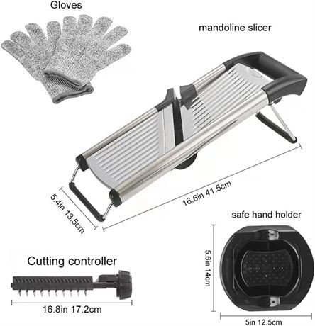 Mandoline Slicer for Kitchen -VEKAYA Stainless Steel