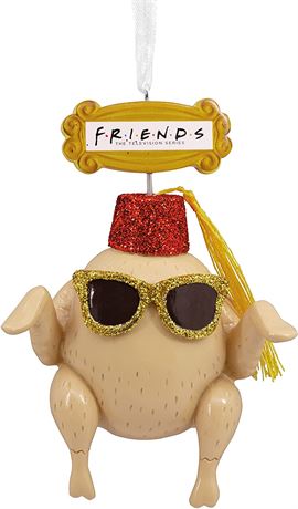 Hallmark Friends Turkey in Fez & Sunglasses Christmas Ornament