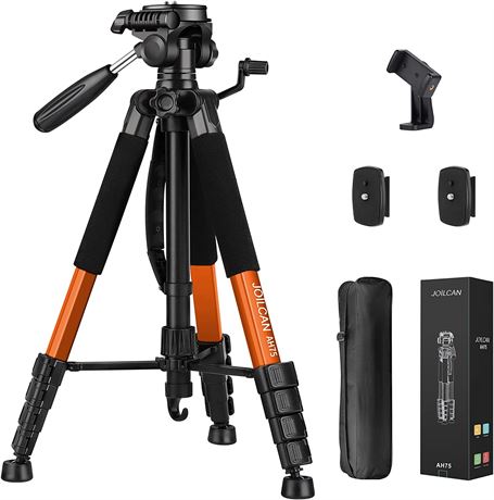 74" Tripod for Camera Cell Phone Video Photography