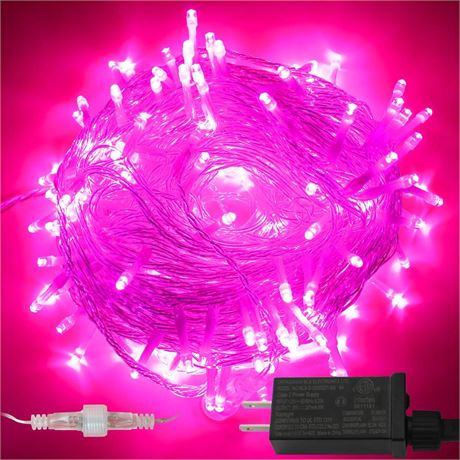 YAOZHOU Pink String Lights Indoor/Outdoor