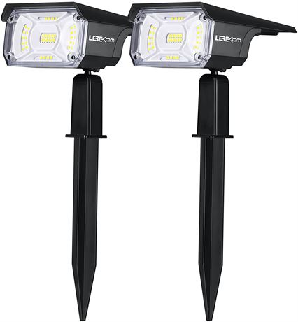 LEREKAM Solar Spot Lights Outdoor, IP65 Waterproof 40 LEDs