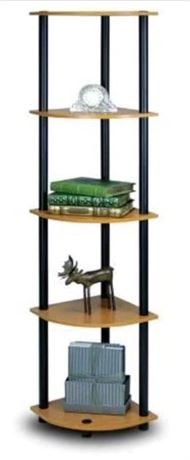 Furinno Turn-N-Tube 5 Tier Corner Display Rack Multipurpose Shelving Unit