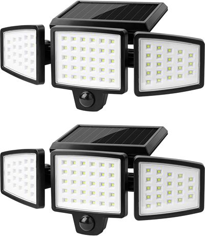 Outdoor Solar Flood Lights - 2 Pack